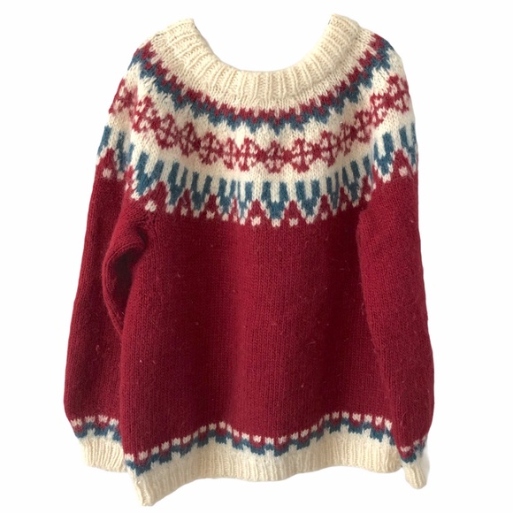 Handmade Knit Fisherman Sweater Onesize - Picture 1 of 5